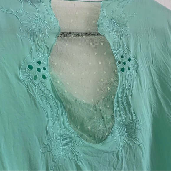 LF Kiwi Tucker Mint green tie front top - Picture 6 of 6